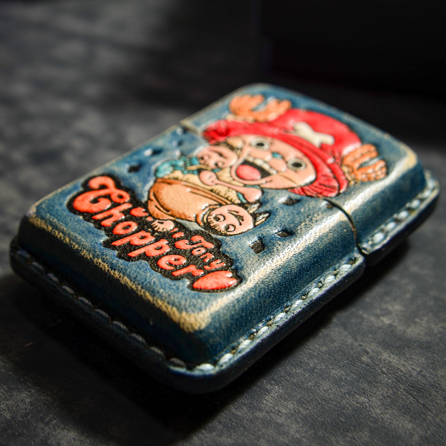 Handmade Zippo leather case Original design Sweet little deer