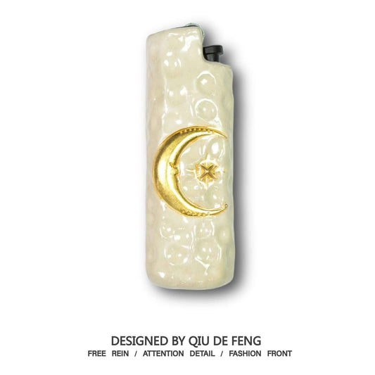 Bic J3 / Cricket lighter case  handmade  the moon and the stars