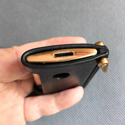 Handmade dupont Slim7 lighter  leather case Original design full grain cow leather