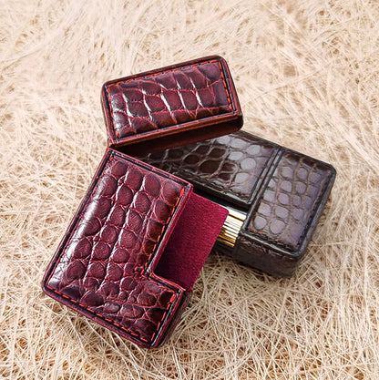 Handmade dupont L2 lighter  leather case Original design crocodile leather