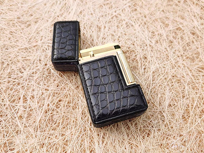 Handmade dupont L2 lighter  leather case Original design crocodile leather